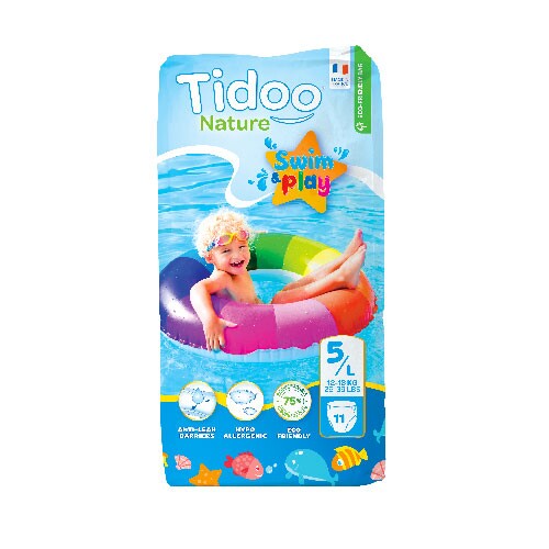 Couches de bain écologiques T5 (12-18kg) Tidoo