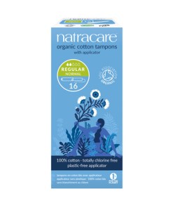 Natracare Organic Regular Tampons with Applicator x16