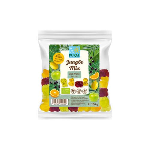 Jungle Mix Fruchtgummi mit Fruchtsaft 100g Bio Pural
