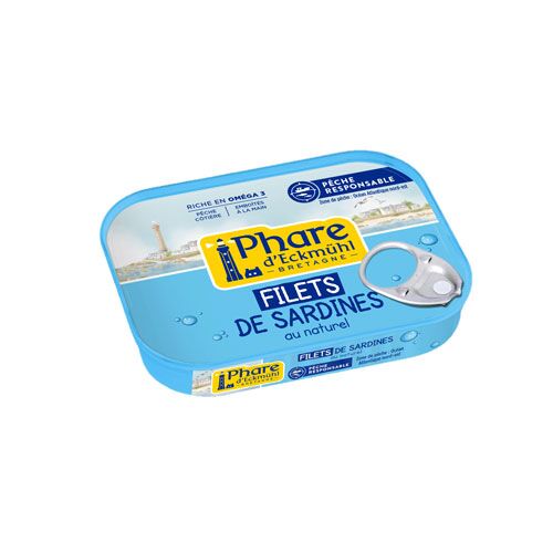 Filets de sardines au naturel 100g