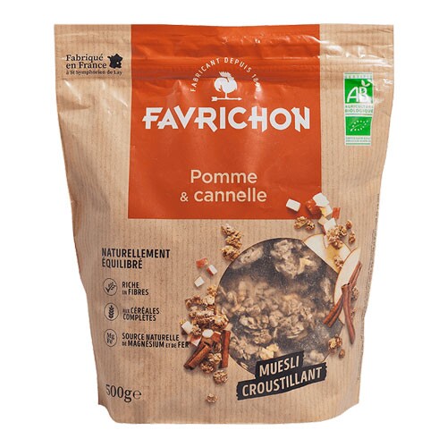 Muesli croustillant pomme cannelle Bio