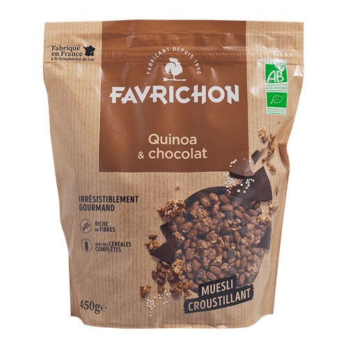 Crunchy quinoa chocolate muesli Organic