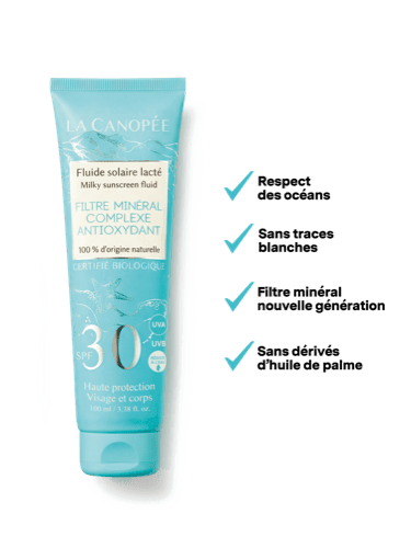 Fluide solaire lacté SPF 30 bio - corps et visage – Image 5