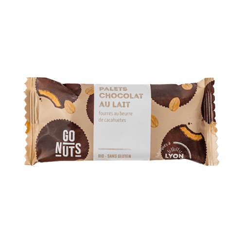 Milk Chocolate Discs Filled with Peanut Butter 2X17G Go Nuts Bio