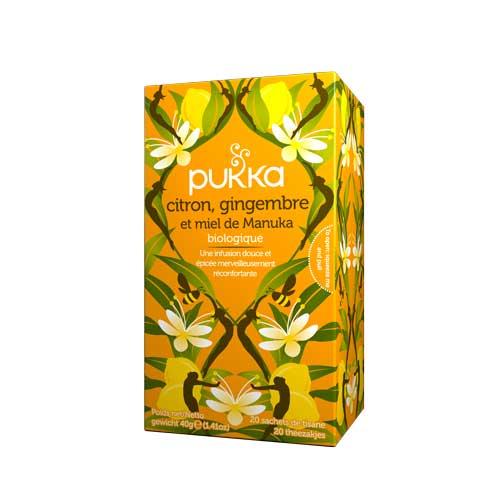 Pukka Zitrone, Ingwer & Manuka-Honig Bio