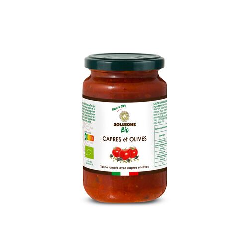 Sauce mit Kapern und Oliven 340g Bio