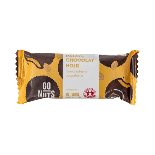 Dunkle Schokoladenplätzchen mit Erdnussbutterfüllung 2X17G Go Nuts Bio