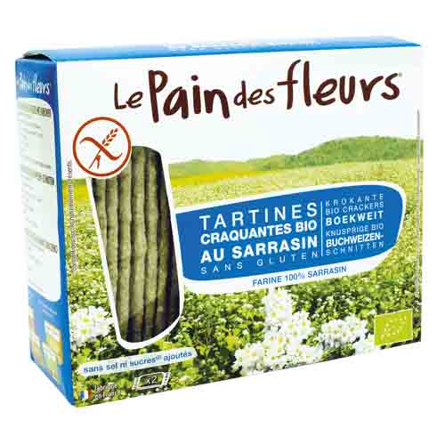 Tartines sans gluten au sarrasin sans sel ni sucres ajoutés bio – Le Pain des Fleurs 150 g