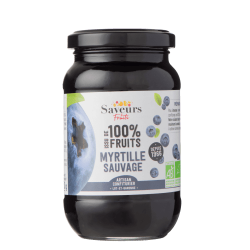 Confiture Myrtille sauvage 100% Pure Fruit 310g Bio