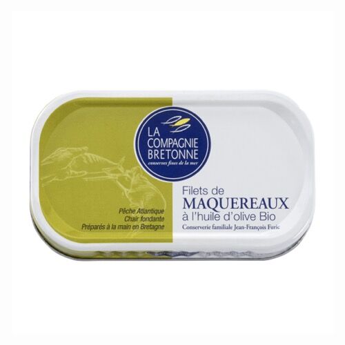 Filets de maquereaux à l’huile d’olive vierge extra bio 118g